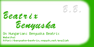 beatrix benyuska business card